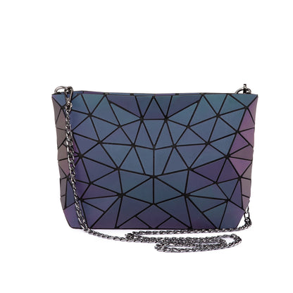 Women Reflective Back Pack Set Crossbody Bags for Ladies Girl Geometric Luminous School Backpack Sasha