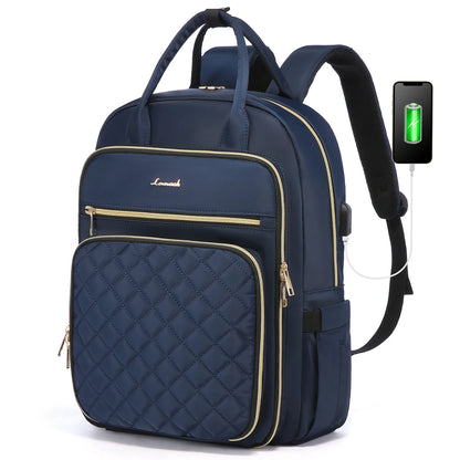LOVEVOOK Fashion Travel Backpack | Water-Resistant, Multi-Pocket College Bookbag for Women, Fits 15.6" & 17" Laptops