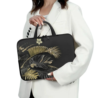 2026 New Hawaiian Tropical Print Laptop Bag – Custom Large Capacity Polyester Laptop Case in Various Sizes
