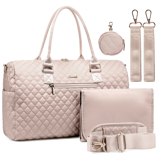 Waterproof Mommy Travel Bag | Large Capacity Duffle with Changing Pad & Pacifier Case Sarah
