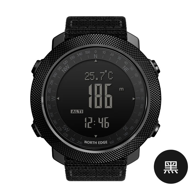 North Edge Apache Smartwatch for Men – Altimeter, Barometer, Compass, Waterproof Hiking Watch