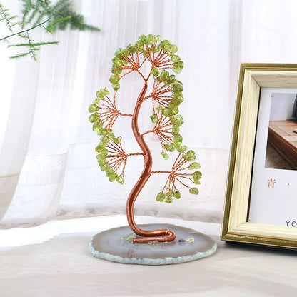 Natural Healing Crystals Tree – Amethyst & Rose Quartz for Home Decor