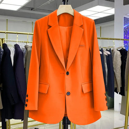 Stylish Women's Designer Long-Sleeve Loose Blazer – Casual Fashion Coats & Suits Ellen