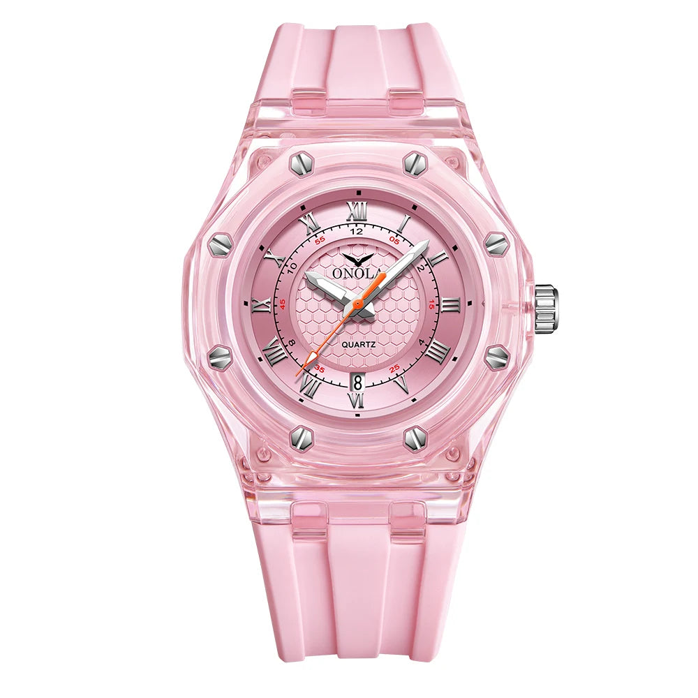 ONOLA 3857 Couple’s Quartz Watch – Simple, Casual Design, Waterproof Rubber Strap, For Men & Women