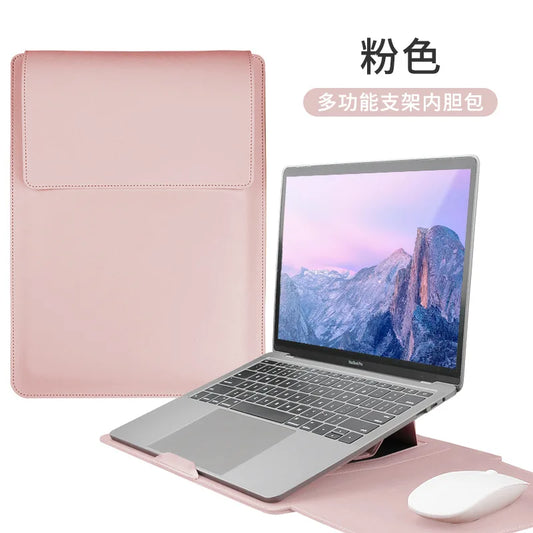 3-in-1 Laptop Bag with Stand & Mouse Pad | PU Leather Laptop Sleeve Case for 11-16 Inch Notebooks | Stylish & Portable Cover
