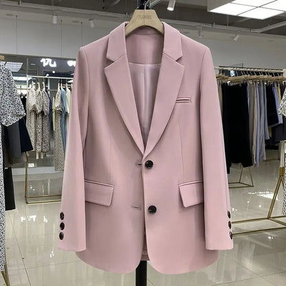Stylish Women's Designer Long-Sleeve Loose Blazer – Casual Fashion Coats & Suits Ellen
