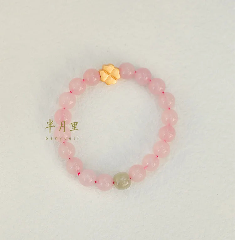Natural Crystal Bracelet – Original Madagascar Design, Elegant Fidelity Horse Charm, Perfect Gift for Women and Friends