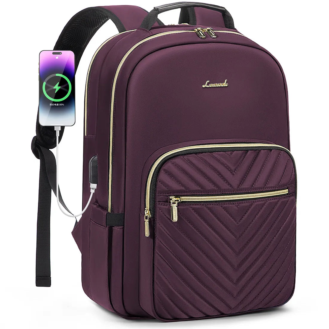 Waterproof Nylon Laptop Backpack for Women & Girls - 15.6 & 17-Inch College, School, Travel, and Business Bag