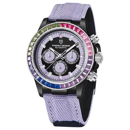Brand New Pagani Design 1732 – Men's Luxury Automatic Mechanical Watch with Diamond Bezel, Waterproof Dive Watc