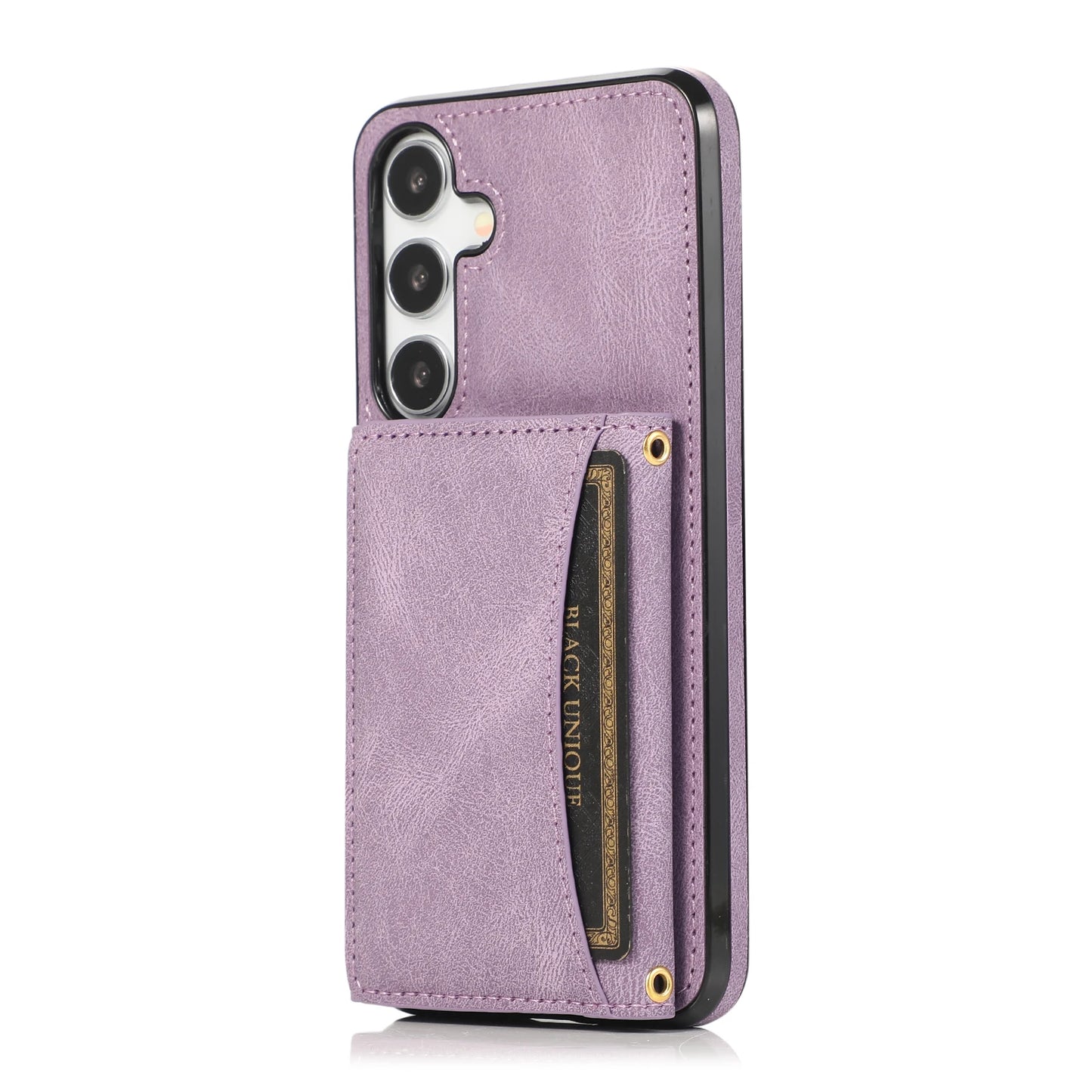 Luxury PU Leather Flip Phone Case – Wallet Cover with Card Holder & Credit Card Slots for Samsung S25, S24, S23 Ultra