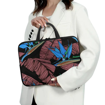 2026 New Hawaiian Tropical Print Laptop Bag – Custom Large Capacity Polyester Laptop Case in Various Sizes