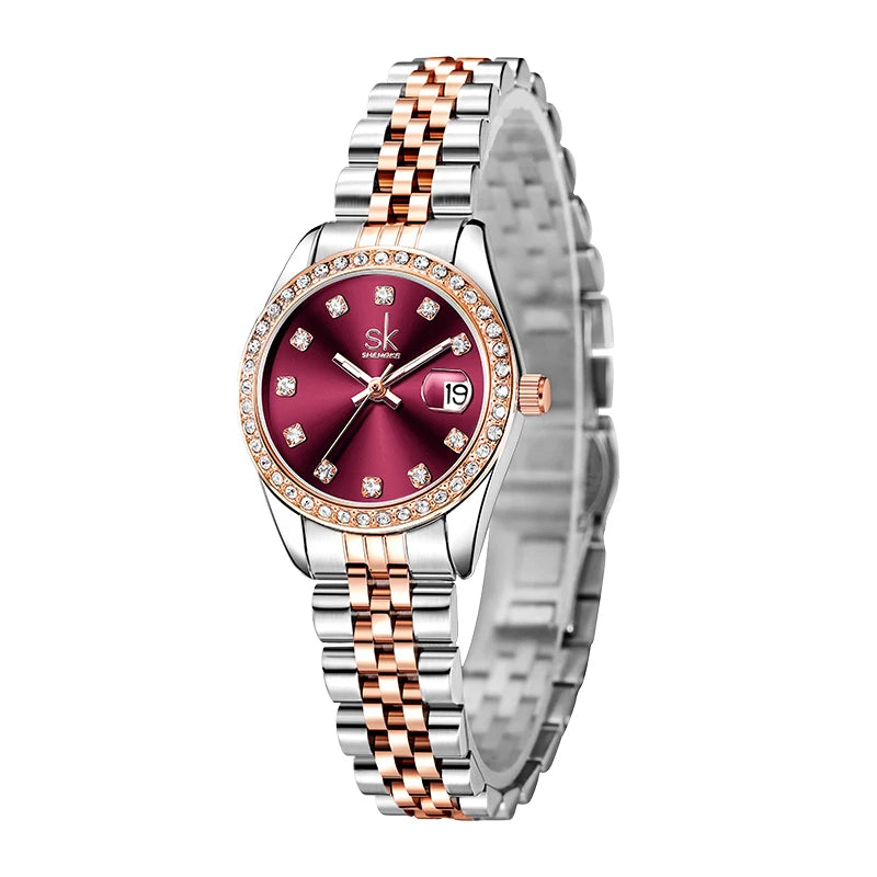 Luxury Retro Women’s Quartz Watch – Classic Art Design Ladies Wristwatch with Calendar, Fashion Elegant Quartz Timepiece Genevieve