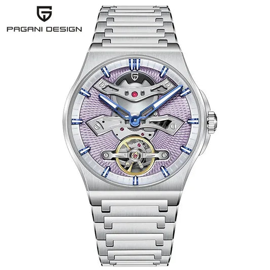 PAGANI DESIGN YS028 Men’s Tourbillon Mechanical Watch | Sapphire Glass Skeleton Dial, Stainless Steel Waterproof Wristwatch