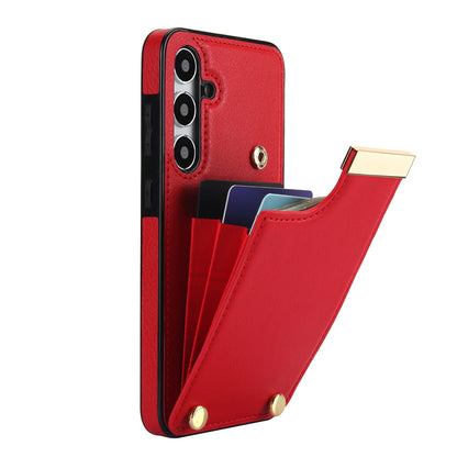Magnetic Leather Wallet Phone Case | Shockproof Card Holder Back Cover for Samsung S24 & iPhone 15 Pro Max
