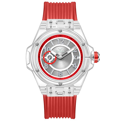 ONOLA 3836 Men & Women's Quartz Watch – Square Sport Design, Silicone Strap, Luminous Glass