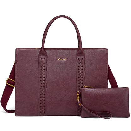 LOVEVOOK 2-Piece Women's Handbag Set - 15.6-Inch Elegant Tote & Shoulder Bags for Work and Fashion Amelia