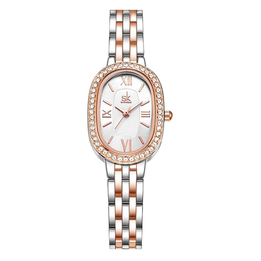 Waterproof Vintage Women's Watch - Luxury Diamond-Studded Quartz Watch for Ladies Emeline