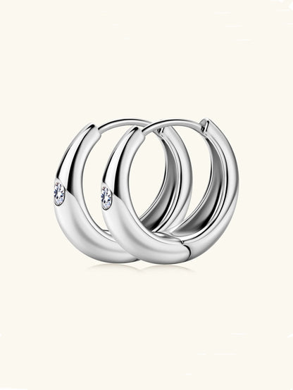 S925 Silver 0.06 Carat Moissanite Retro Earrings | Punk Light Luxury Jewelry for Women & Men Brooke