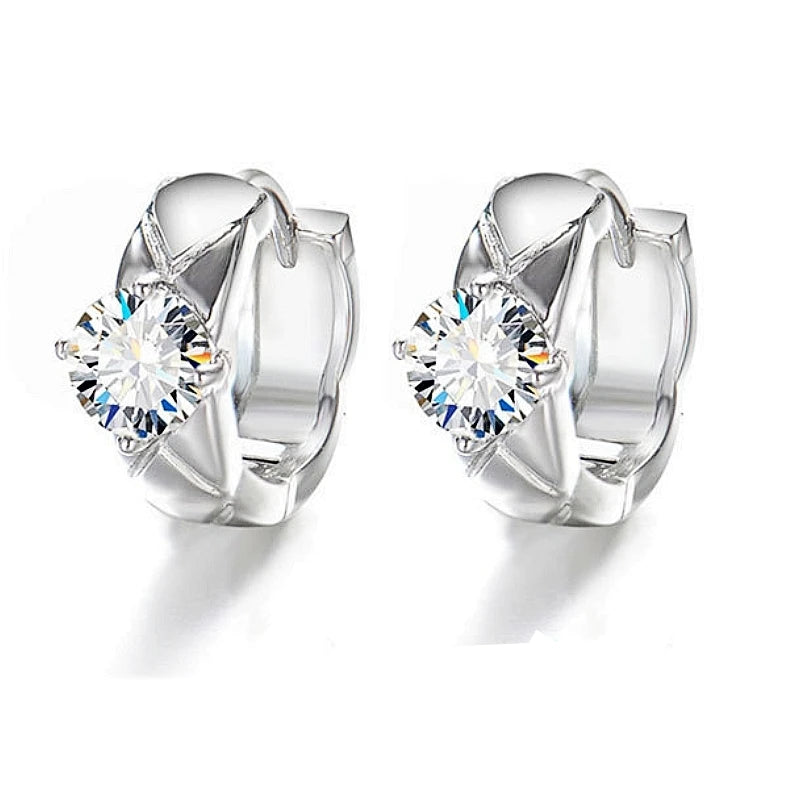 925 Sterling Silver Moissanite Ear Buckles – 0.5 Carat High-End Luxury Design, Elegant Gift for Women Gianna
