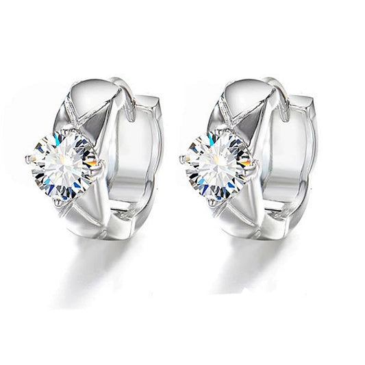 925 Sterling Silver Moissanite Ear Buckles – 0.5 Carat High-End Luxury Design, Elegant Gift for Women Gianna