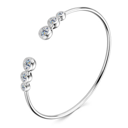 Simple & Stylish 925 Sterling Silver Moissanite Bracelet – Everyday Fashion Jewelry for Women, Perfect Holiday Gift Margaux