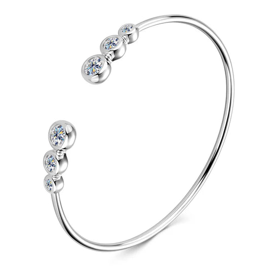 Simple & Stylish 925 Sterling Silver Moissanite Bracelet – Everyday Fashion Jewelry for Women, Perfect Holiday Gift Margaux