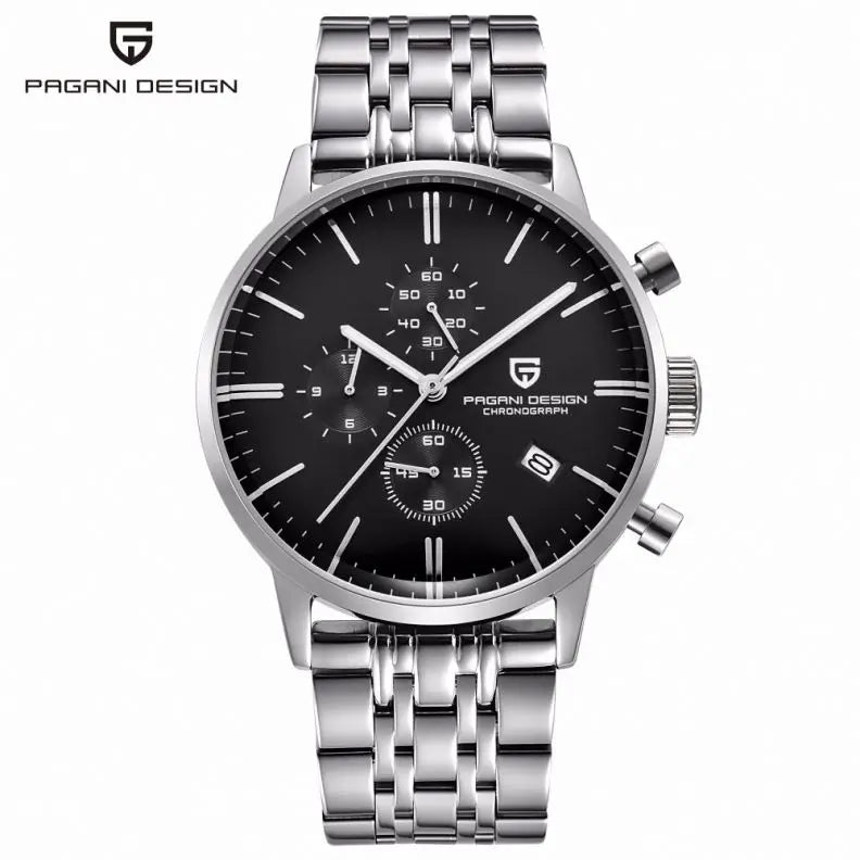 PAGANI DESIGN 2720 Men’s Sports Chronograph Watch – Quartz Business & Fashion Leather Strap Wristwatch