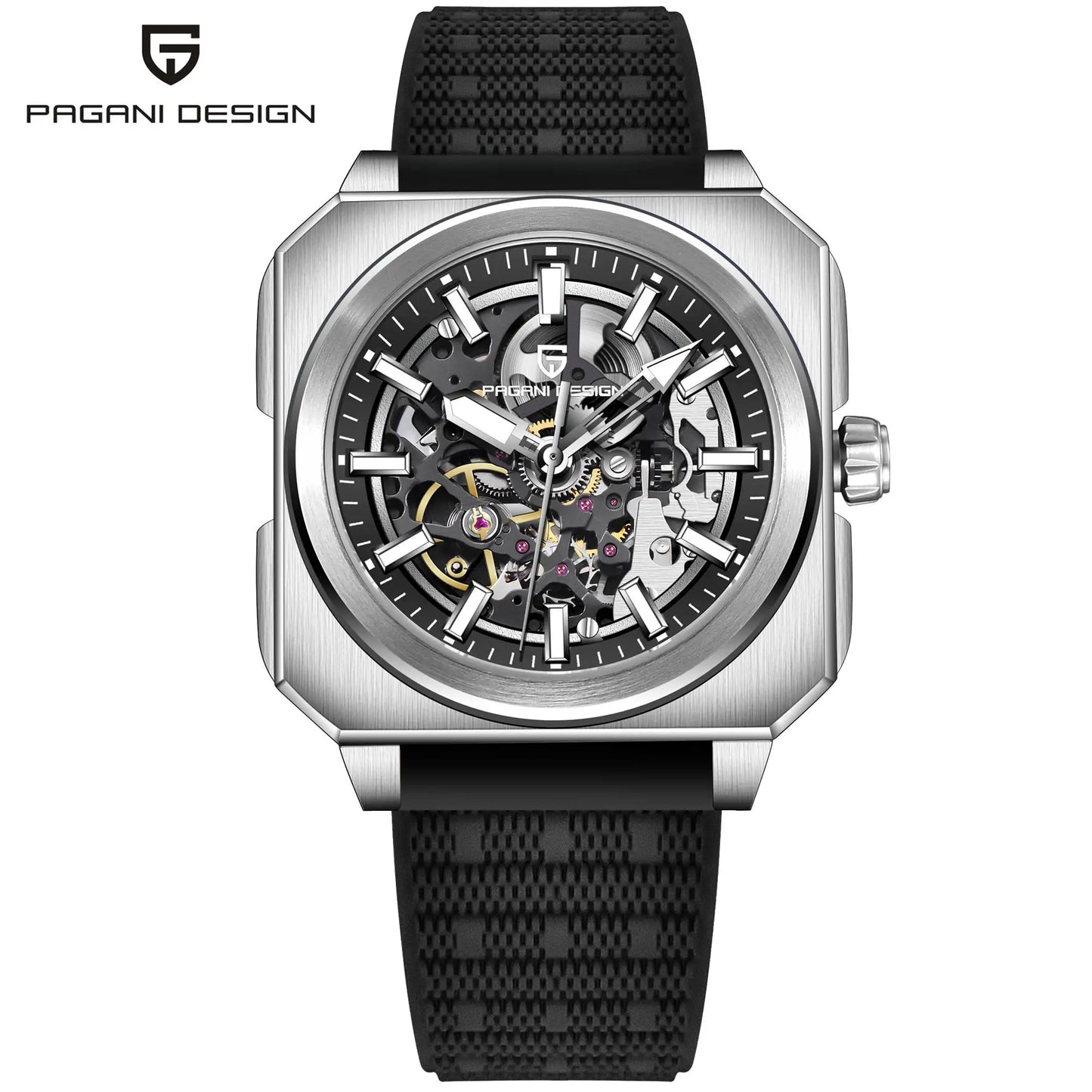 PAGANI DESIGN 1791 Skeleton Men’s Luxury Watch – Automatic Mechanical Sapphire Glass 5ATM Waterproof