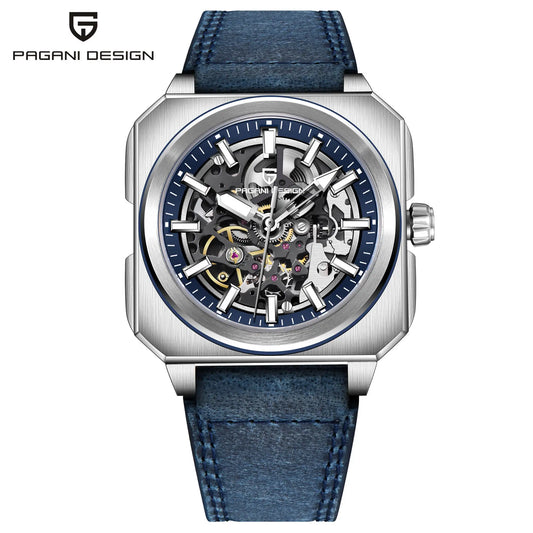 PAGANI DESIGN 1791 Skeleton Men’s Luxury Watch – Automatic Mechanical Sapphire Glass 5ATM Waterproof