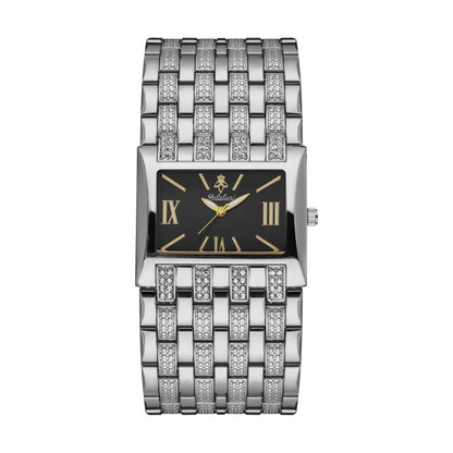 Orimart Luxury Women’s 38mm Square Quartz Watch – Diamond Inlay Dial, Alloy Case & Chain Strap, 10M Water Resistant Maud