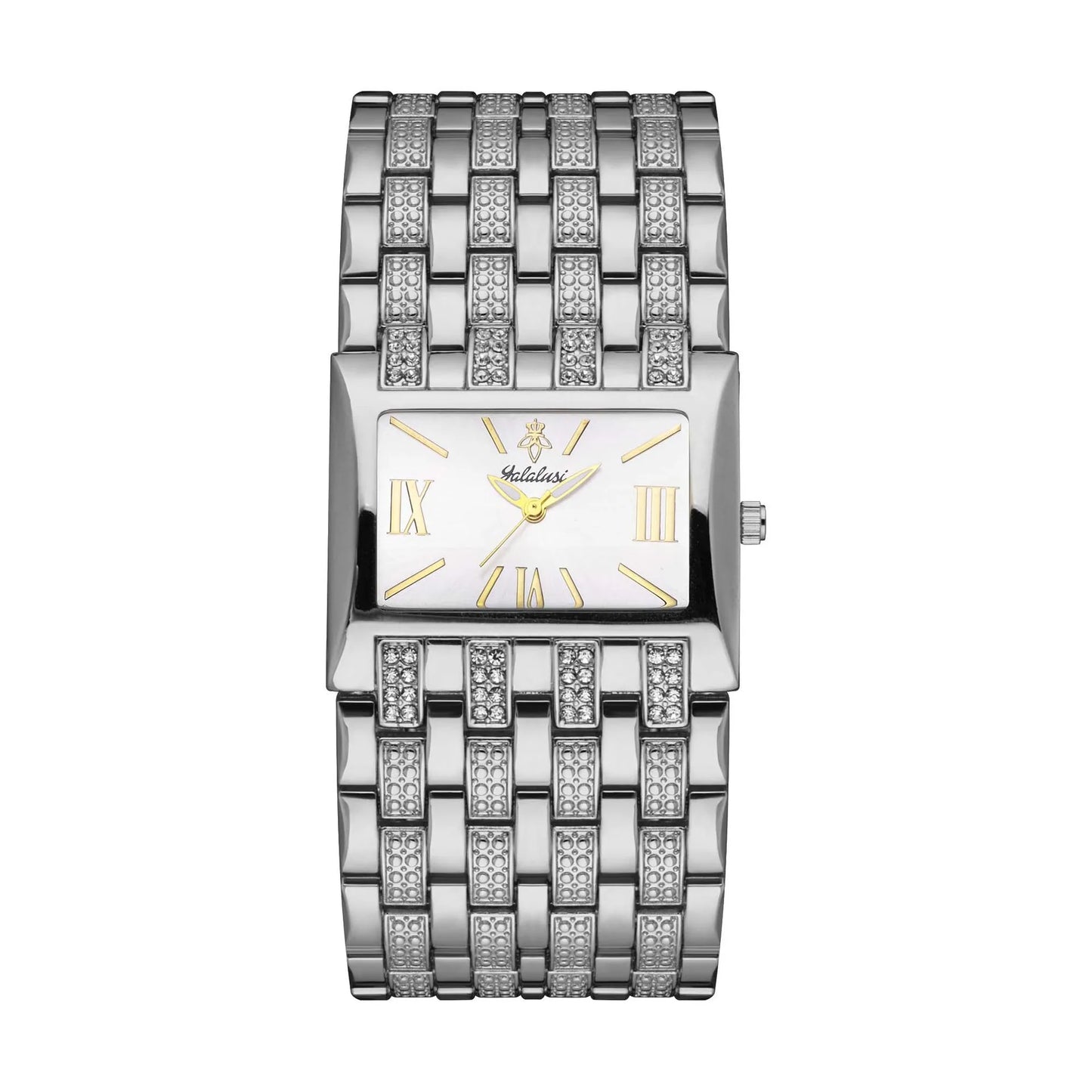 Orimart Luxury Women’s 38mm Square Quartz Watch – Diamond Inlay Dial, Alloy Case & Chain Strap, 10M Water Resistant Maud
