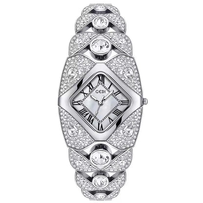 GEDI L008 Women’s Bracelet Watch – Elegant Rhinestone Luxury Quartz Wristwatch | Fashion High‑Quality Ladies’ Watch & Perfect Gift