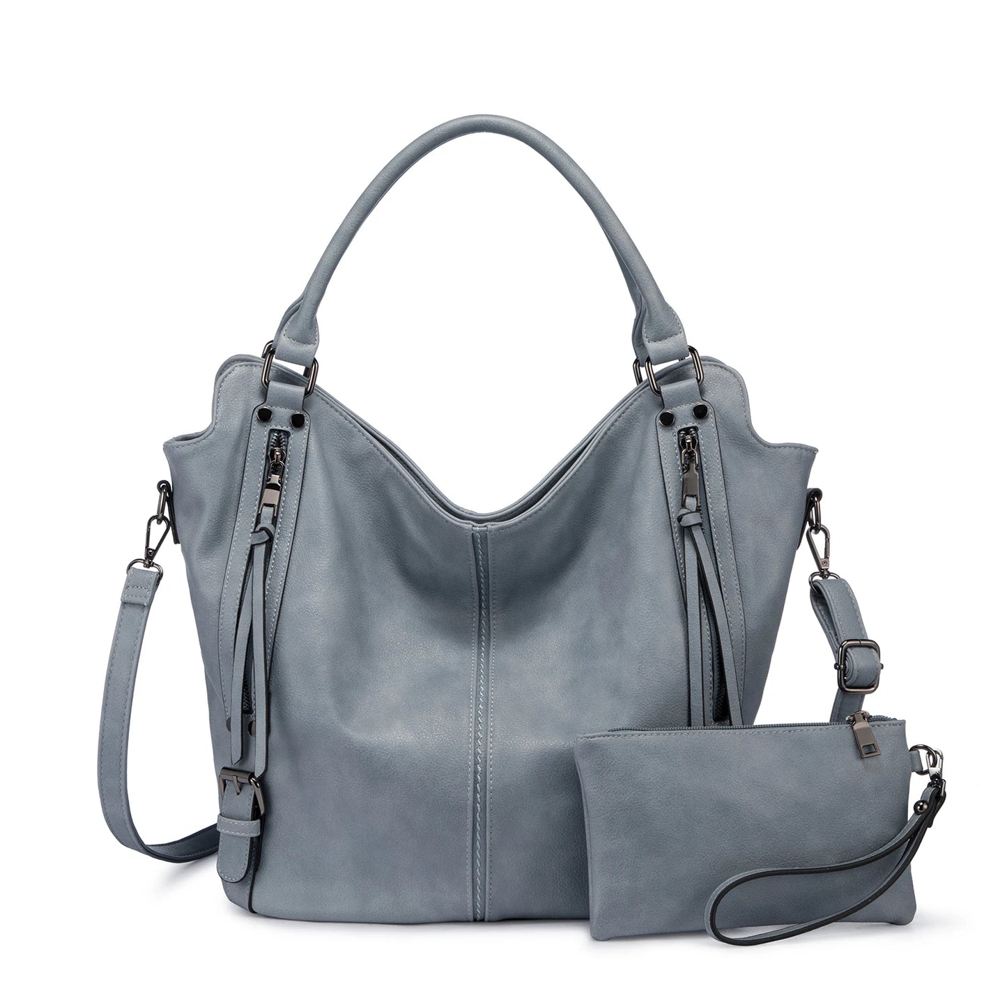 Realer Women’s PU Leather Handbags – Fashionable Hobo Shoulder Bags, Large Tote Purse for Women Angeli