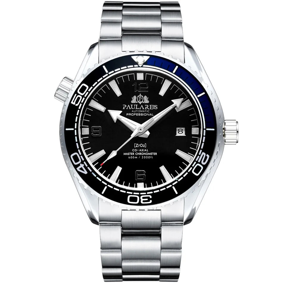 PAULAREIS Luxury Men’s Automatic Watch – Waterproof Sports Mechanical Wristwatch with Luminous Dial and Date Display Yousif