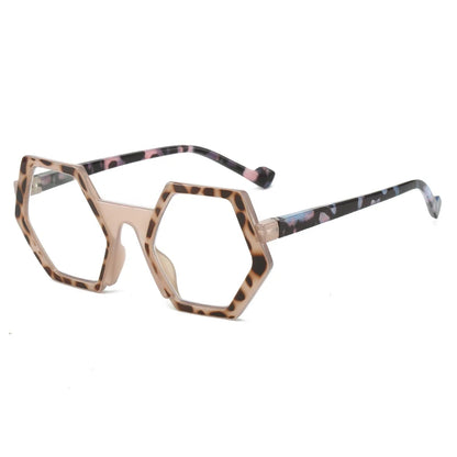 Hexagonal Full-Rim Blue Light Blocking Glasses | Stylish PC Eyewear for Youth | Unisex Frames for Men & Women Casper