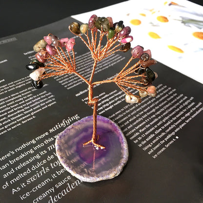 Crystal Money Tree – Natural Amethyst Tree with Healing Stones for Positive Energy, Feng Shui, and Home Decor
