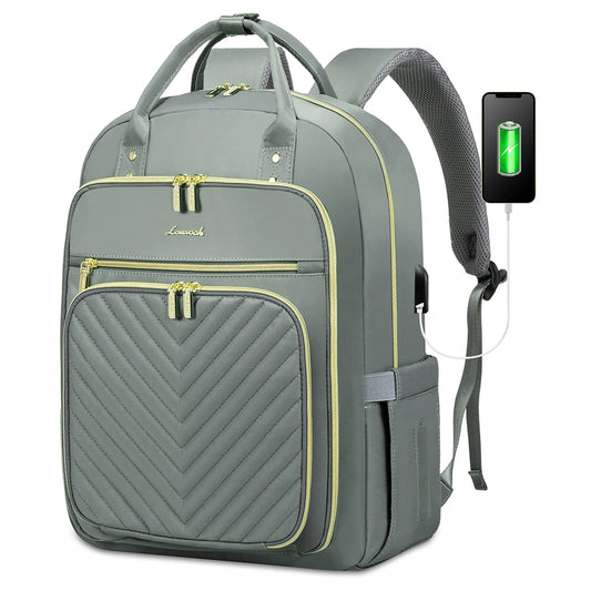 Women's 15.6-Inch Laptop Backpack - Stylish Work, Travel, and School Bag | Large Casual Sports & Business Backpack Selin