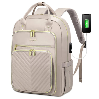Women's 15.6-Inch Laptop Backpack - Stylish Work, Travel, and School Bag | Large Casual Sports & Business Backpack Selin