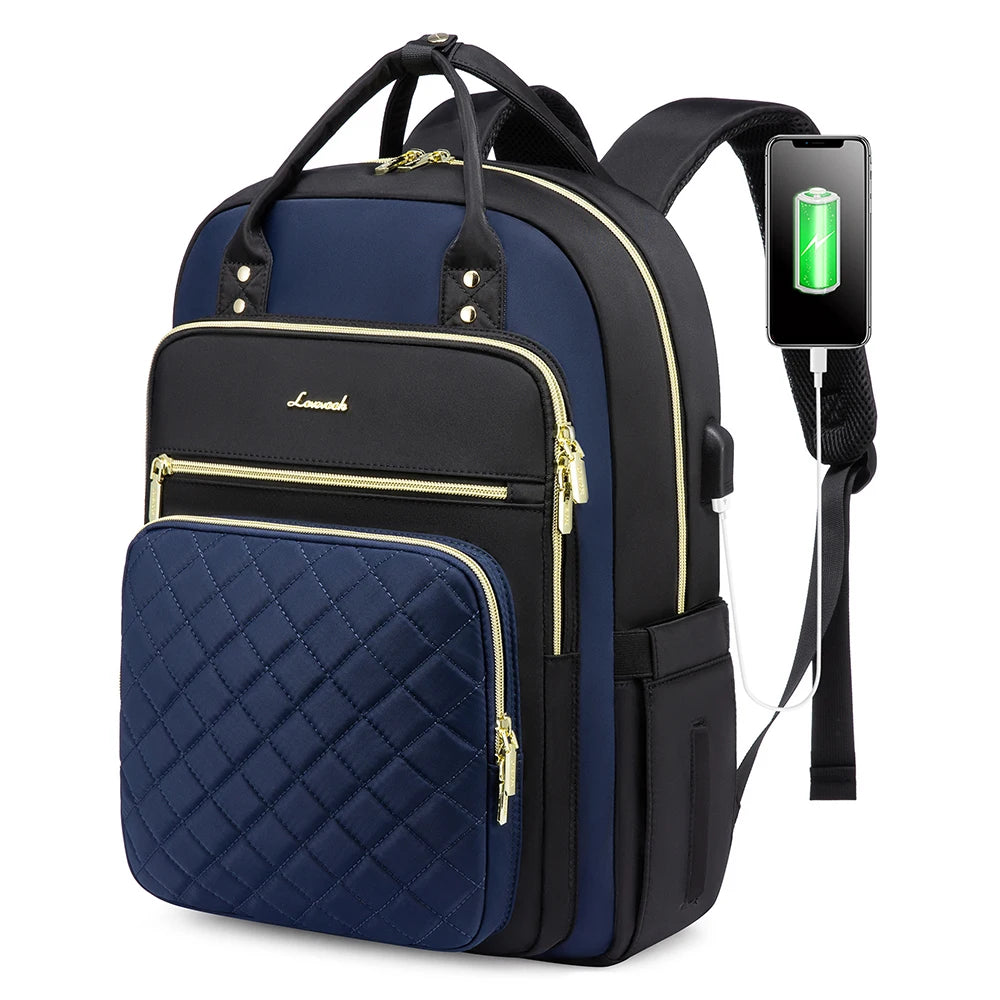 LOVEVOOK Fashion Travel Backpack | Water-Resistant, Multi-Pocket College Bookbag for Women, Fits 15.6" & 17" Laptops