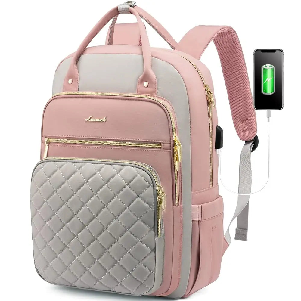 LOVEVOOK Fashion Travel Backpack | Water-Resistant, Multi-Pocket College Bookbag for Women, Fits 15.6" & 17" Laptops