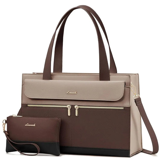 LOVEVOOK 2-Piece Laptop Tote & Shoulder Bag Set | 15.6-inch Women’s Briefcase