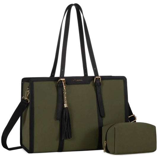 LOVEVOOK Laptop Tote Bag Set | 15.6/17 inch Briefcase for Women, Work & Travel Shaira