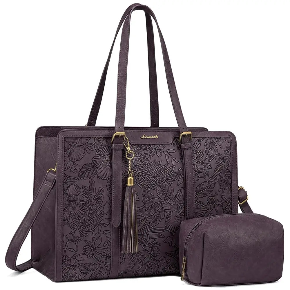 LOVEVOOK Laptop Tote Bag Set | 15.6/17 inch Briefcase for Women, Work & Travel Shaira