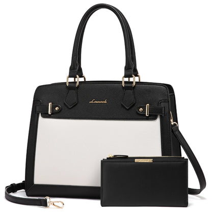 LOVEVOOK 2023 PU Leather Tote Bag Set for Women - 2pcs Handbags & Shoulder Bags Graciela