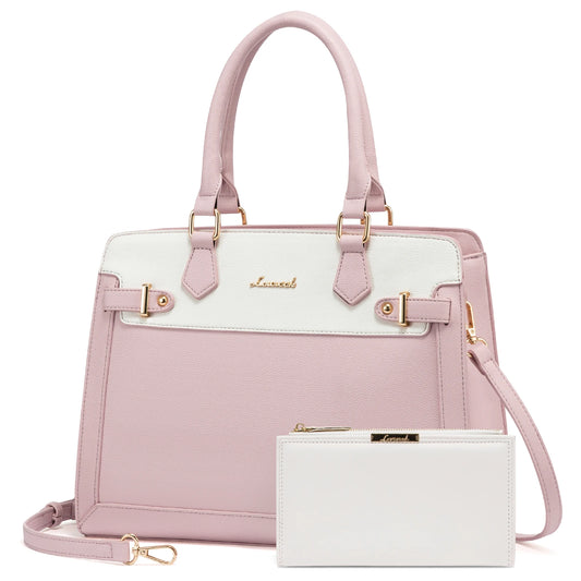 LOVEVOOK 2023 PU Leather Tote Bag Set for Women - 2pcs Handbags & Shoulder Bags Graciela