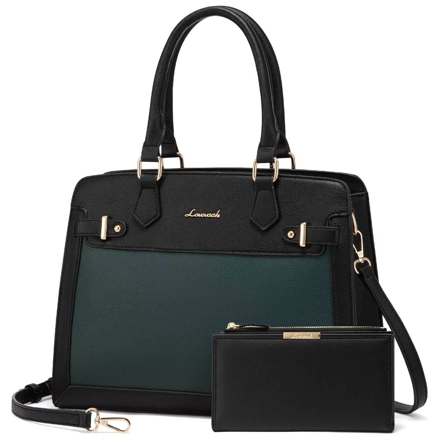 LOVEVOOK 2023 PU Leather Tote Bag Set for Women - 2pcs Handbags & Shoulder Bags Graciela