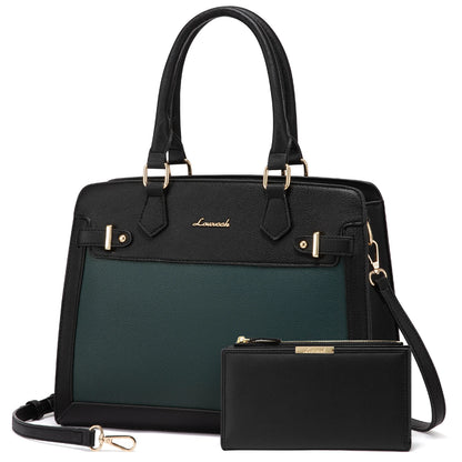 LOVEVOOK 2023 PU Leather Tote Bag Set for Women - 2pcs Handbags & Shoulder Bags Graciela