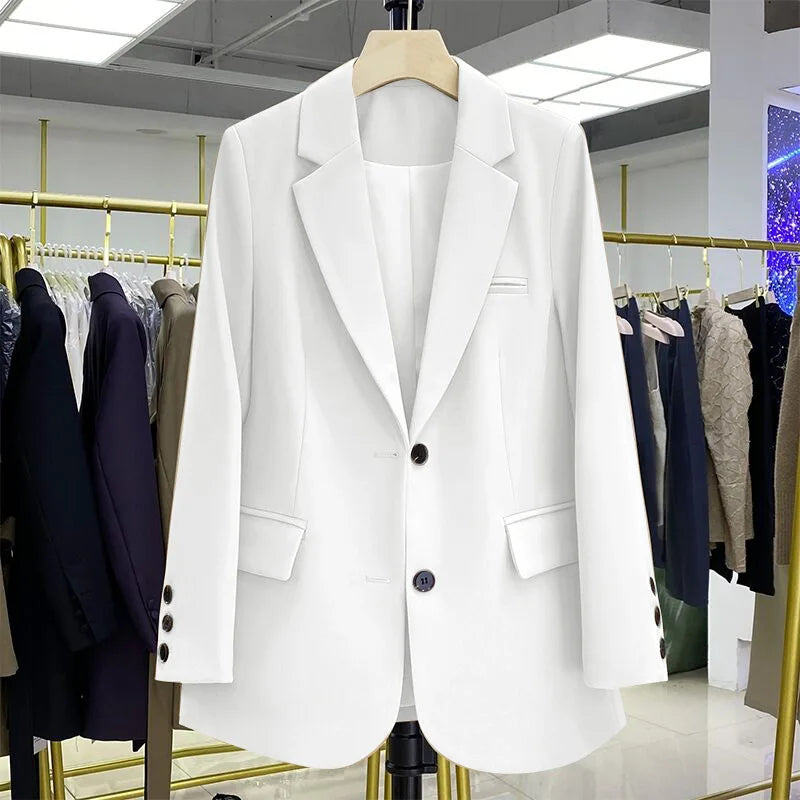 Stylish Women's Designer Long-Sleeve Loose Blazer – Casual Fashion Coats & Suits Ellen