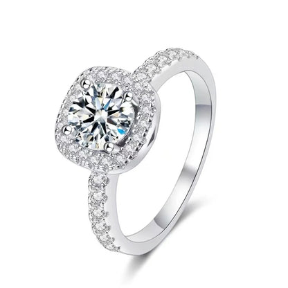 925 Sterling Silver Square Moissanite Ring | Elegant Gift for Special Occasions Zola