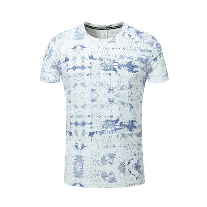 Men's Activewear T-Shirt – Printed Stretchy Sports & Casual Tee